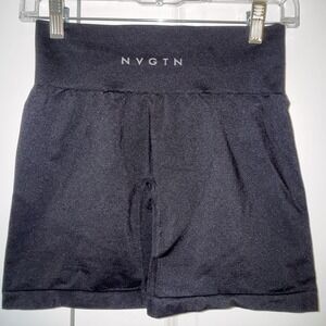 NVGTN Seamless Shorts Black Small High Rise Athletic Gym Sculpting